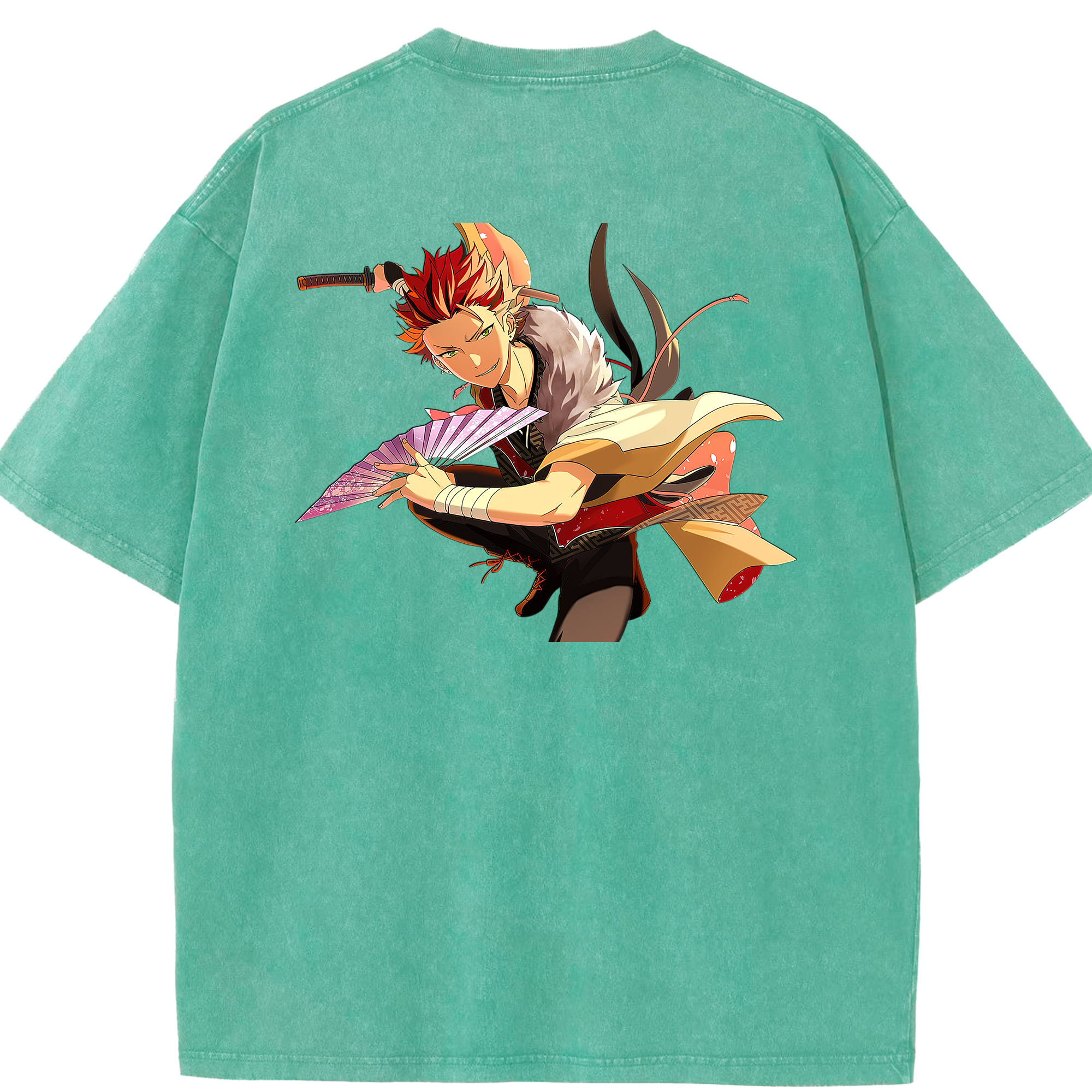 （画像用） あんさんぶるスターズ! Ensemble Stars 綿100% ヴィンテージ風 半袖Tシャツ（背面プリント）